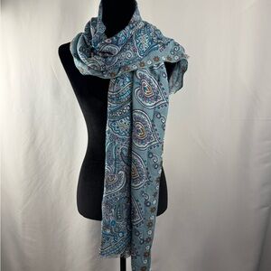 Vera Bradley Blue Paisley Wrap Scarf